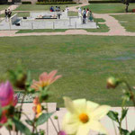 Verbrennungsstätte des Mahatma Gandhi nahe dem Raj Ghat in Delhi, Indien