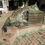 Denkmal für Dürers Hasen am Albrecht-Dürer-Platz in Nürnberg