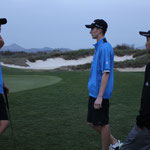 Jacky, Connor and Matthew await the final pairing to come in