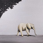 ゾウ,2023（30×30cm）