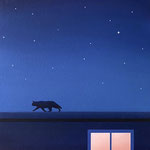 ナイトキャット,2024（45×45cm）