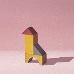 積み木（キリン）,2024（20×30cm）