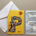 PUZZLE CARTOLINA "lettera P"- 10x15 cm con busta - 3 euro (ordine min. 4 cartoline vari soggetti)