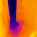 Infrarot-Thermografie des Kaltwasserrohres