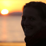 Stephanie im Sonnenuntergang, See Sirava