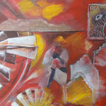 taf art, south african elements  2012, Gouache auf Leinwand, 70x90cm (HxB)