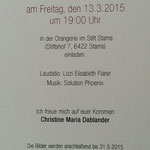 Vernissage Stams - KunstMomente Christine Dablander