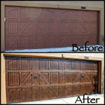 From 'not so faux wood' to much nicer Faux Wood Garage Door!