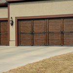 Dark Walnut Finish on Garage and Entry Doors