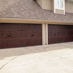 Dark Mahogany Faux wood Garage Door Finish