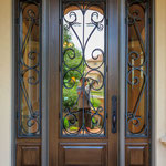 Door with Failing Stain gets redone with a Warm Wood Faux Finish