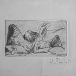 Paviot, La liseuse allongée, 5,5x9,2.