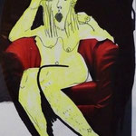 O.T., 2010, Bleistift, Edding, Marker & Auschnitt aus Zeitschrift auf Papier, 19 x 14 cm