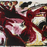 DIE WELT IST MEIN, dreifarbige Lithografie auf Büttenpapier, 2007