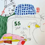 O.T., 2010, Bleistift & Buntstift auf Papier, 18 x 24 cm