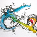 O.T., 2009, Bleistift & Aquarell auf Papier,  18 x 24 cm