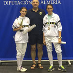 CAMPEONA DE ANDALUCÍA M15 femenino Angela Gutierrez Molina y BRONCE M15 femenino Cristina Garcia-Torres Robles CAMPEONATO DE ANDALUCÍA T 2014/2015