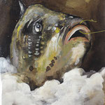 Fisch auf Wolke, 14/29 cm/Pappe