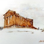 Alba La Mantia  Parco archeologico Agrigento acquarello 30x20 - anno 2019  donazione libera ( con riserva d'accettazione)