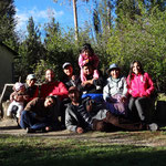 Alex mit Milena, Carla, Nik, Veronika, Gerald mit Samira, Mutter von Gerald, Eve