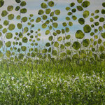 Öl ,Papier auf 100% Leinwand         130 x 110 cm