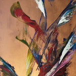 Öl , Kupferstaub , auf 100% Leinwand      140 x 70 cm