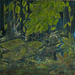 Öl Pigmente auf 100% Leinwand     110 x 56 cm