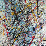 Öl , Papier auf 100% Leinwand     110 x 50 cm