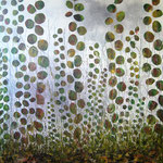 Öl , Papier auf Leinwand        160 x 140 cm