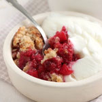 Frambozen havermout crumble