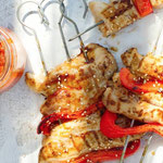 Kipspiesen met paprika
