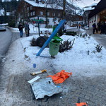 Nach Verkehrsunfall Omesberg, Aufräumarbeiten