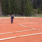 Abbau Tennisplätze Waldbad