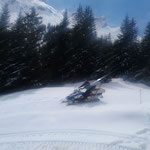 Winterwanderwegpflege im Zugertal, mit E-Skidoo