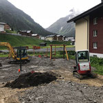 Spielplatz sport.park: Geländearbeiten mit TB216 bei der Seilbahn