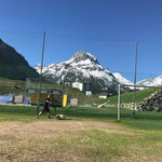 Fußballplatz Linien ziehen