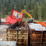 Container leeren Abfallsammelstelle