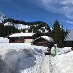 Winterwanderweg Omesberg schottern aufgrund von Glatteis