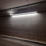 Testbeleuchtung montieren Tunnel Oberlech