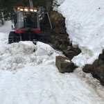 Präparierung unterhalb der Rodelbahn-Kreuzung