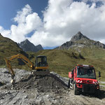 Material laden am Stubenbach, Flexenpass