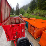 Container leeren Abfallsammelstelle