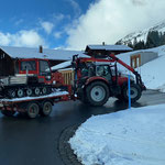 Snow Rabbit Transport nach Oberlech, mit Steyr 6240 CVT