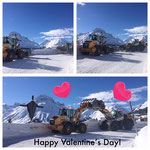 Unsere zwei heutigen Lader-Fahrer Jakob und Dominic wünschen allen Frauen einen schönen Valentinstag!