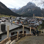 Baufortschritte Verbreiterung Wanderweg Berg