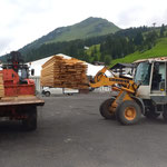 Bauholz abtransportieren Festzelt