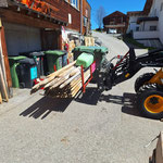 Stangenrücktransport vom Wegewart Oberlech