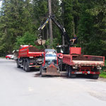 Transport zum Engerlewald und umladen auf Holder 