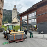 Aufbau Hochwasserschutz Gemeindezentrum