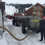 Peter mit U1600 und Pumpfass, Fremdleistung für Hotel Berghof, Küchenabfalltank leeren